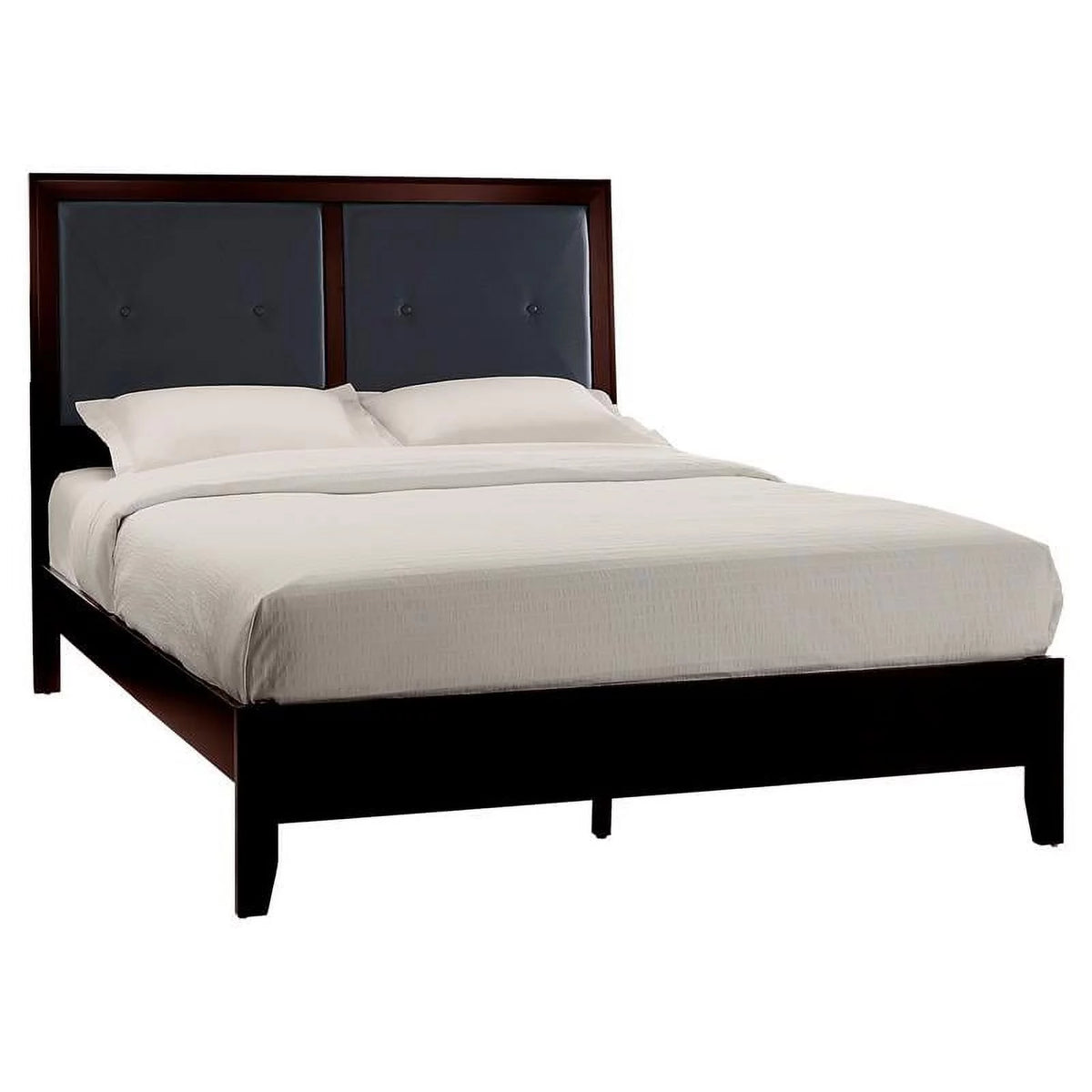 Contemporary Wood California King Bed in Espresso/Black A859317
