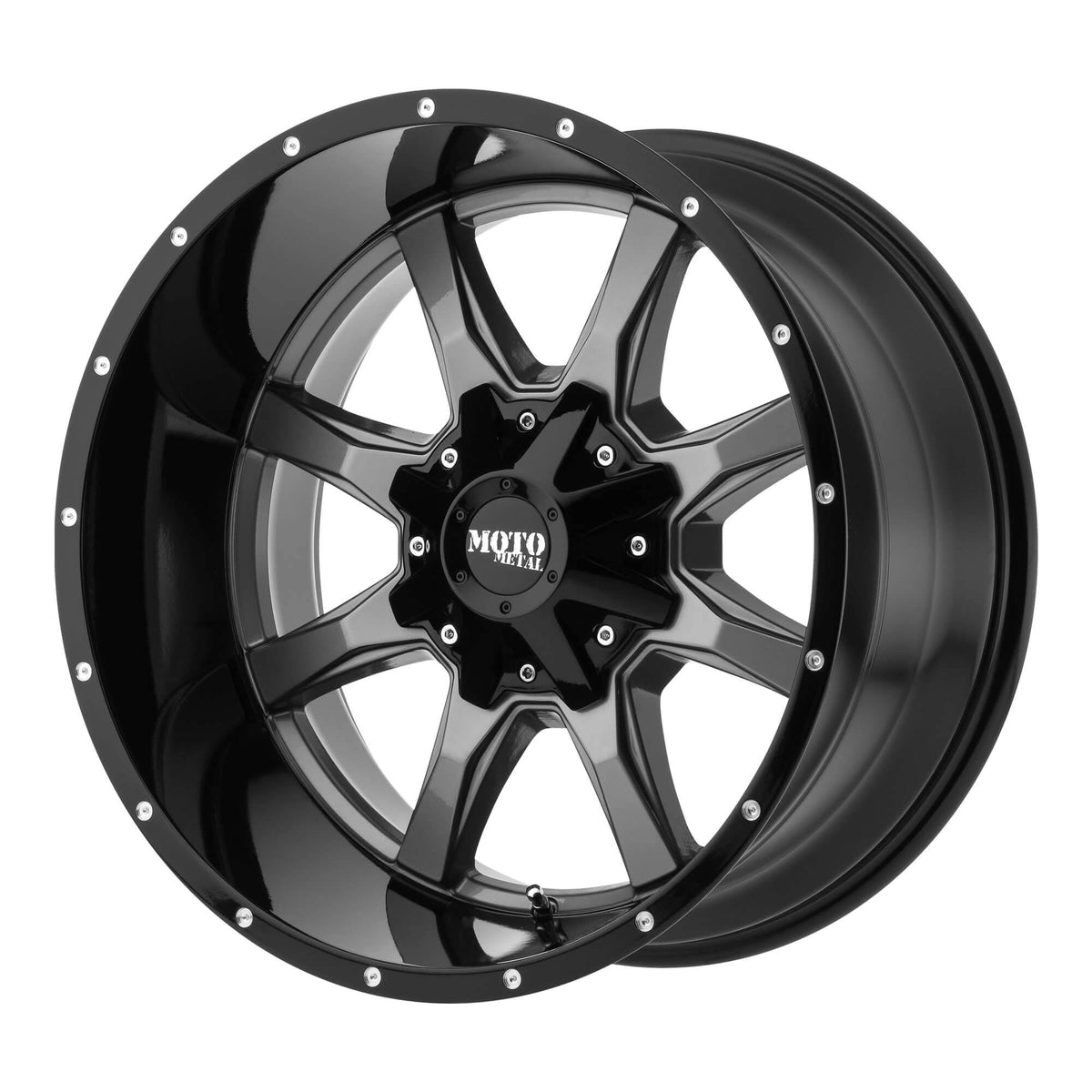 Gloss Grey Center Gloss Black Lip Wheel J721613
