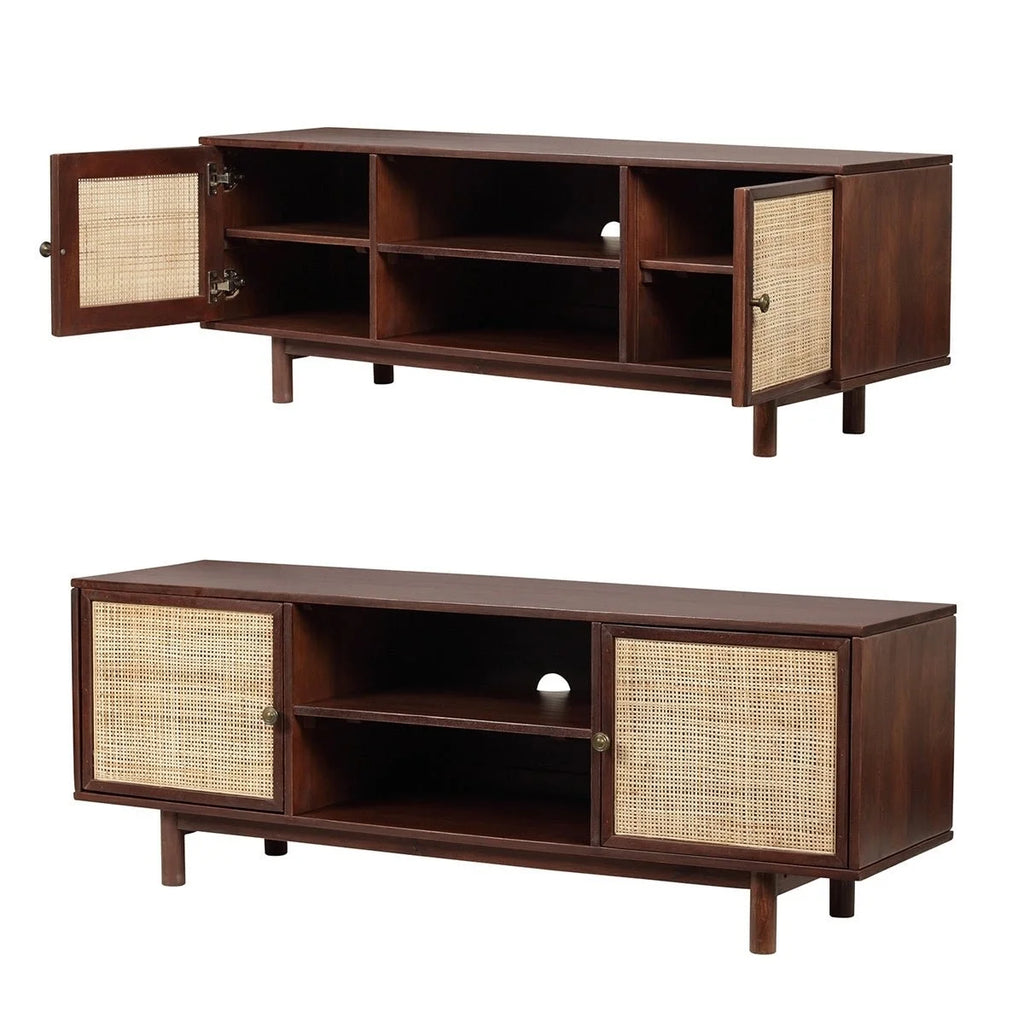 55" Solid Wood TV Stand Cabinet Media Console V816437
