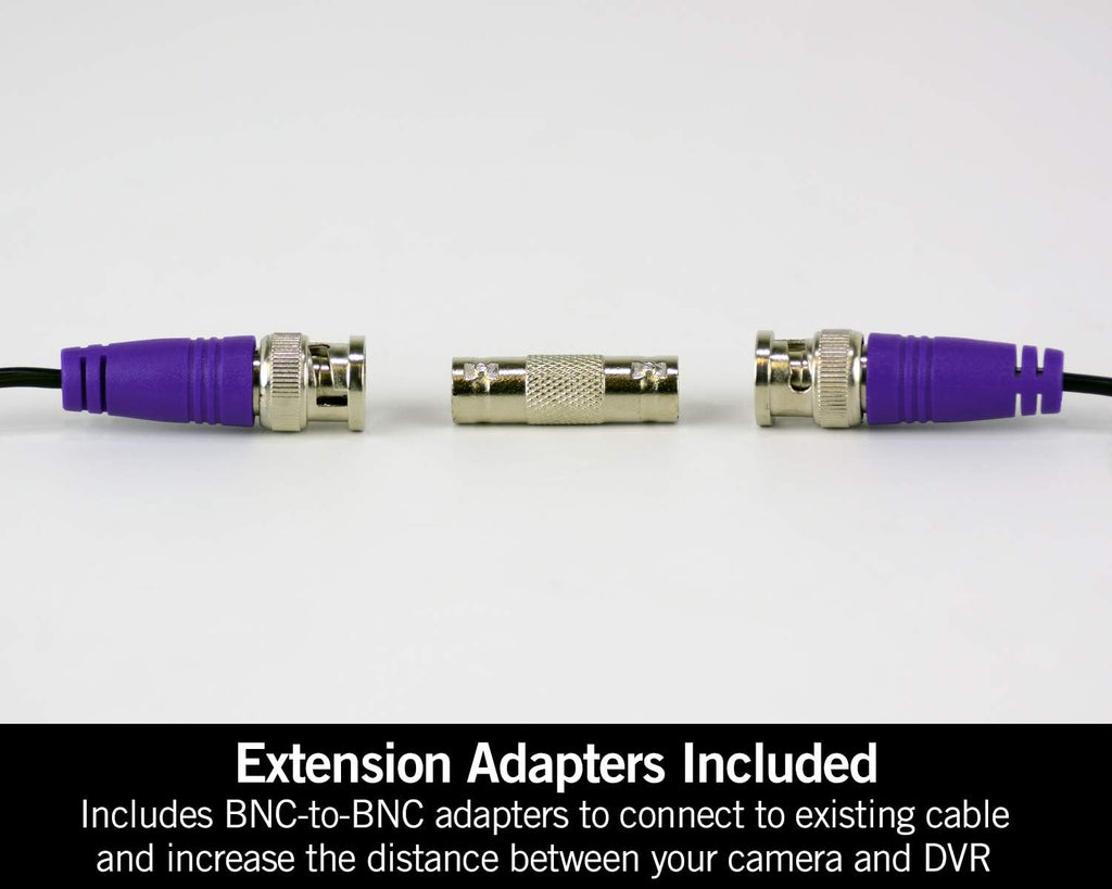 100 ft. in-Wall Rated Video/Power Camera Extension Cable with Extension Adapter (2-Pack) V17888