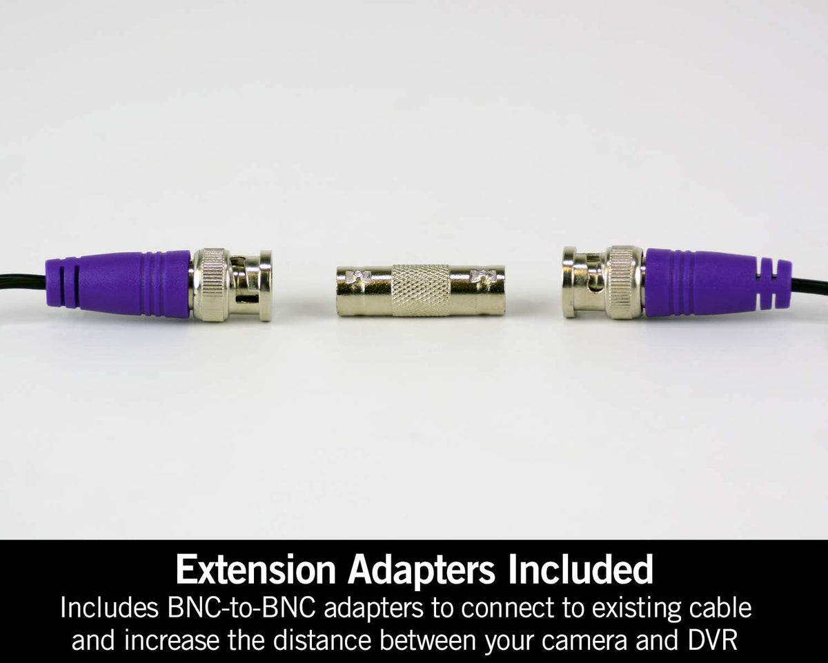 100 ft. in-Wall Rated Video/Power Camera Extension Cable with Extension Adapter (2-Pack) V17888