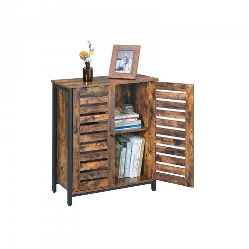 Industrial Double Louvered Doors Cabinet P1262