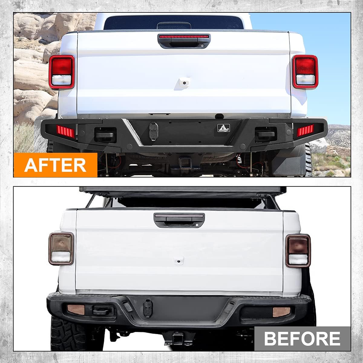 Rear Bumper with 2 Led Lights and Hitch Receiver K32435