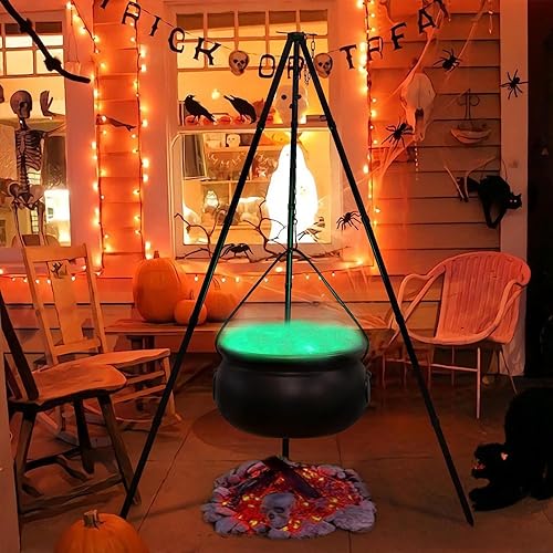Halloween Witch Cauldron with Stand Large E430