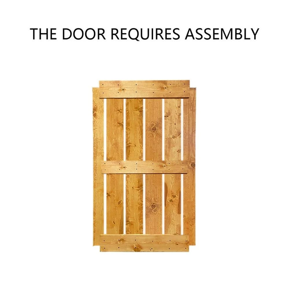 Stained Wooden Sliding Barn Door with Hardware Kit (Ocean Blue - 36 x 84) A1402