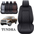 Black-Red Waterproof Leather Seat Covers Full Set for Pickup Truck W253