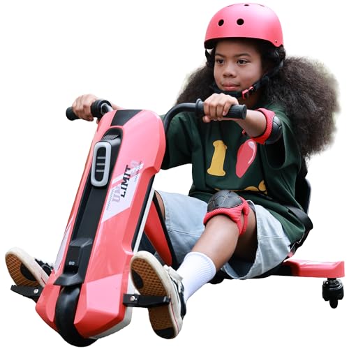 12V Electric Go Kart with Drift and 360° Spin, Black F487691