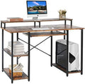 Computer Desk with Keyboard Tray, Hutch, Bookshelf, CPU Stand, Monitor Stand U7573