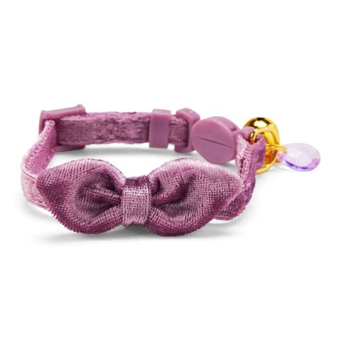 Velvet Adjustable Purple Kitten Collar I548