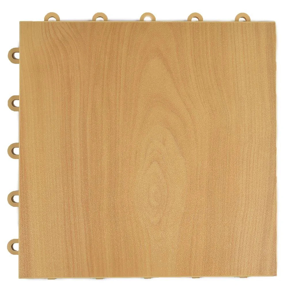 Maple Waterproof Interlocking Vinyl Floor Tiles (20 Sq. ft. 20-Pack) A579695