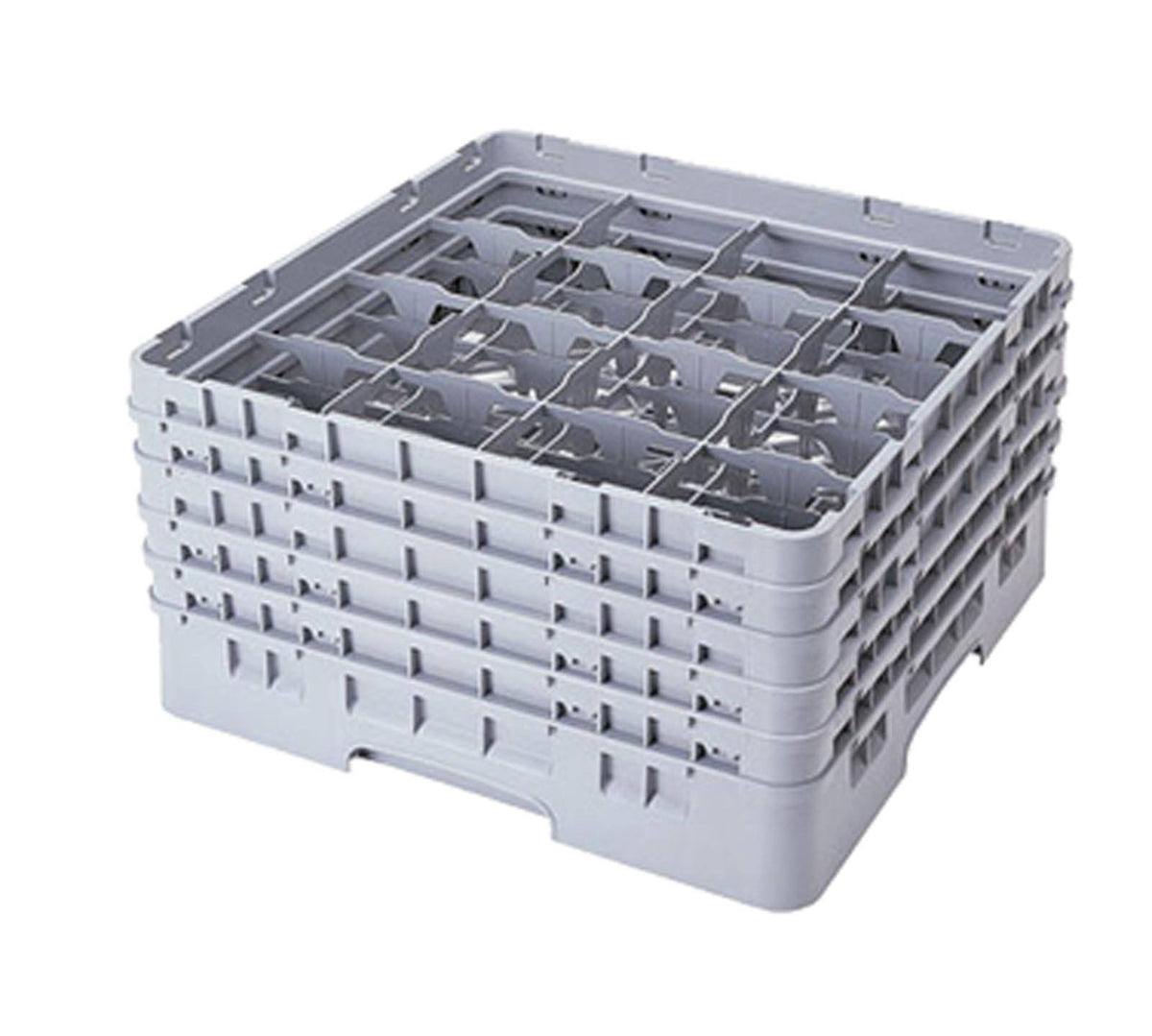 16 Compartment 10 1/8x22 Glass Rack, Green Y81398