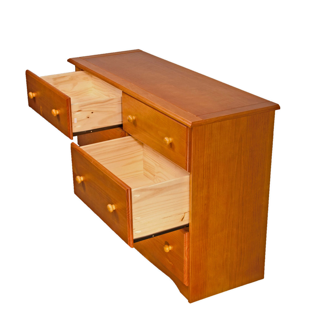 Solid Wood Double Dresser Honey Pine A1887
