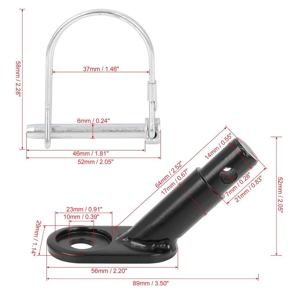 2pcs Universal Bike Trailer Hitch Connector Adapter G138