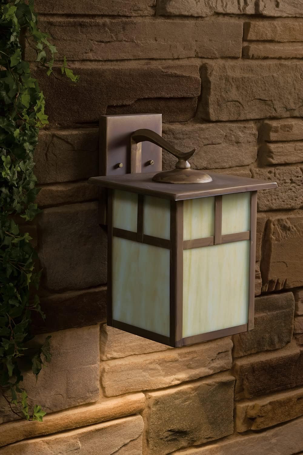 Solid Brass Outdoor Wall Sconce Lighting, 100 Total Watts, 11.5 Height E248