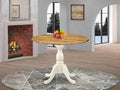 Round Dropleaf Pedestal Kitchen Table 42X42 Inch Y356