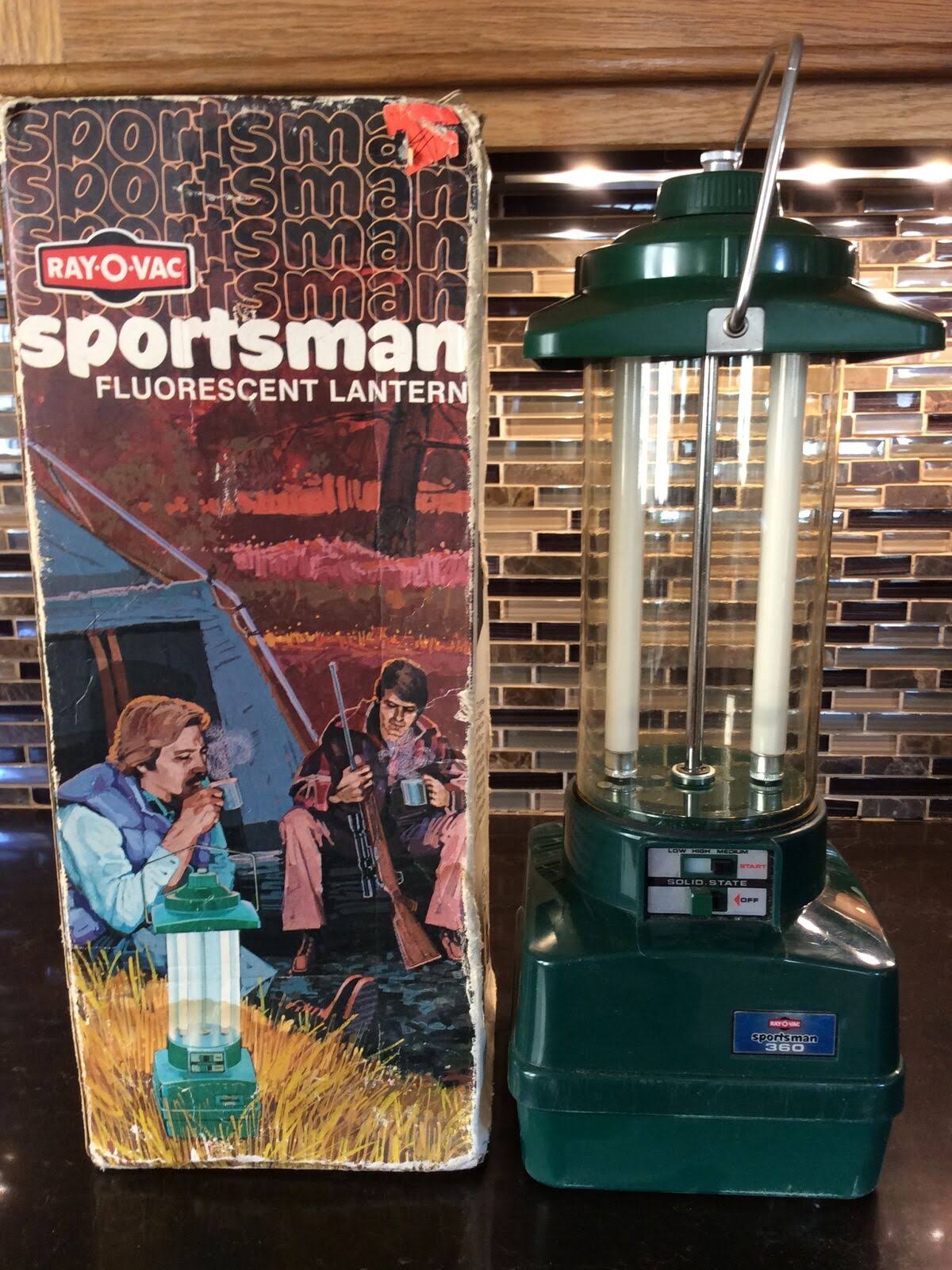 Vintage Green Fluorescent Camping Lantern J60754