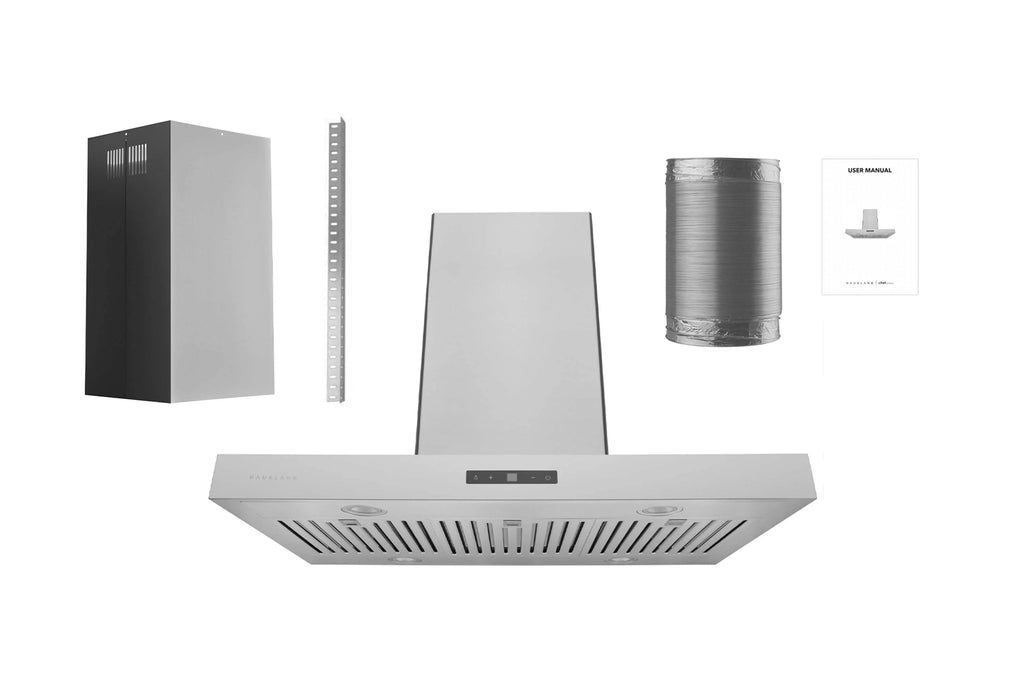 36" Island Range Hood with Baffle Filters N133