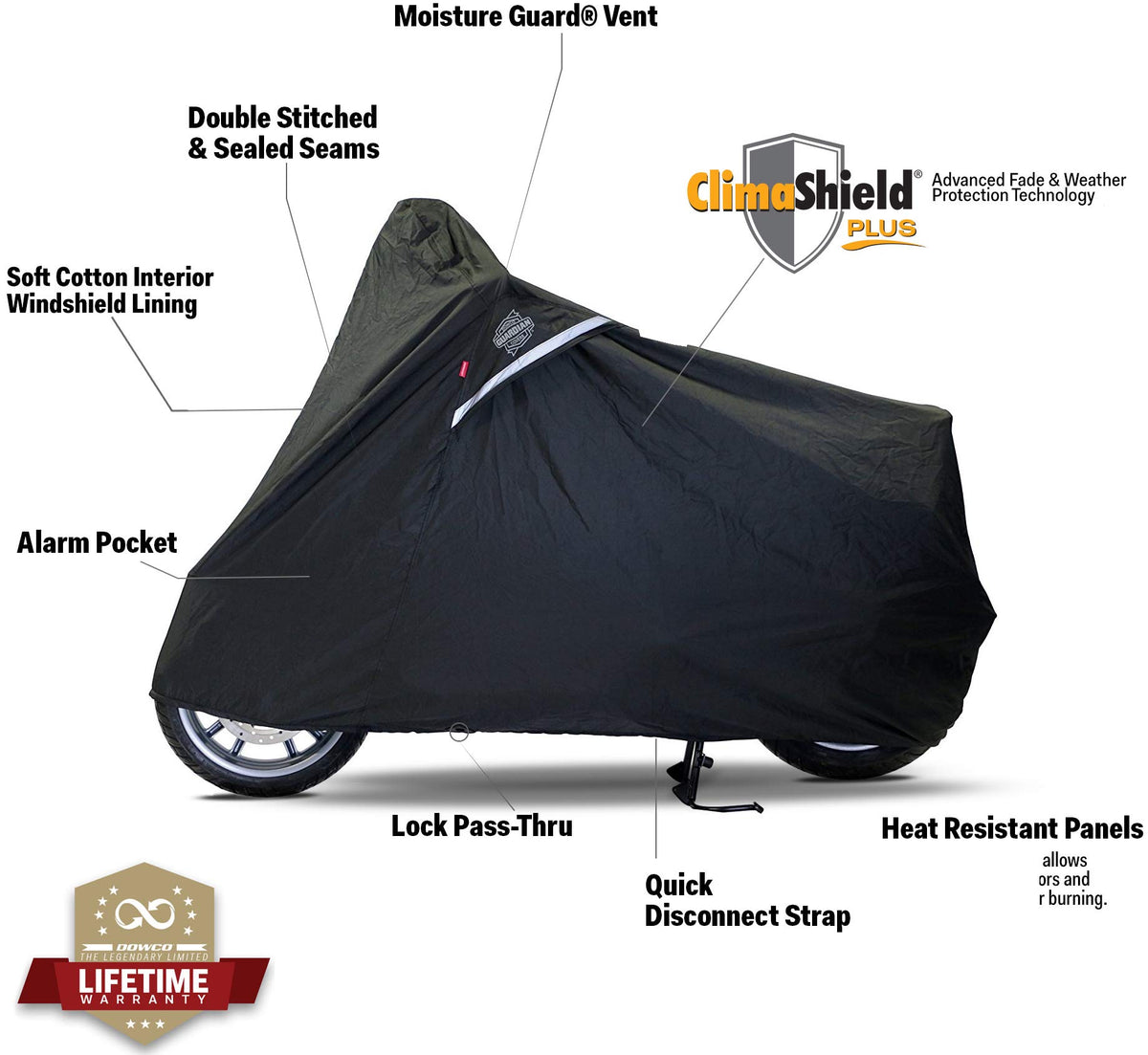 Black Medium Heavy Duty Waterproof Scooter Cover J396977
