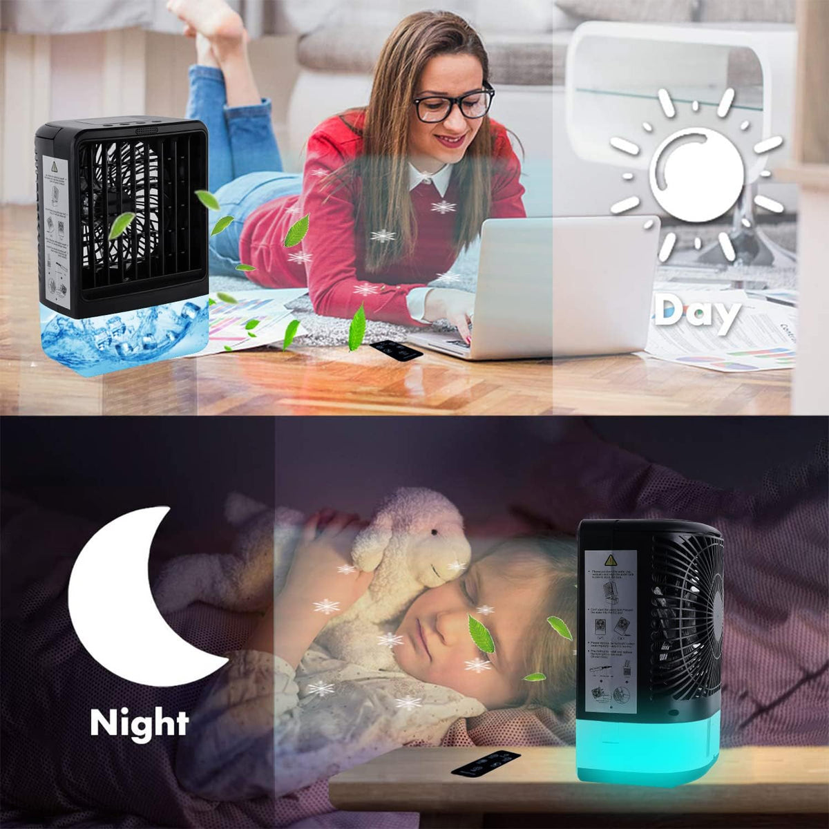 Portable Air Cooler Fan with 4000mAh Battery and Remote K66983