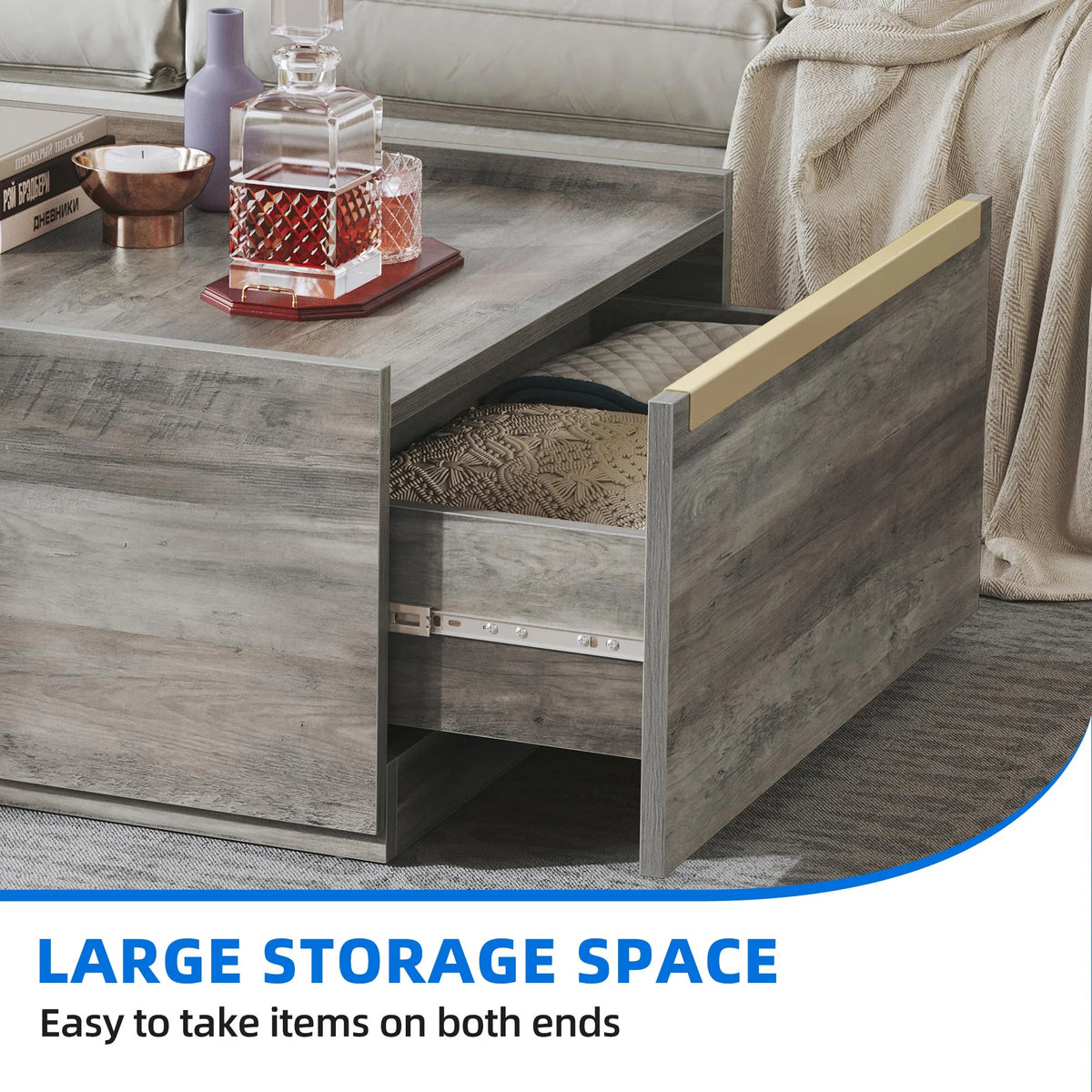 Square Coffee Table with Storage G92685