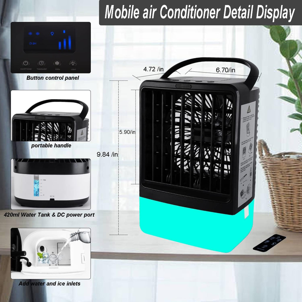 Portable Air Cooler Fan with 4000mAh Battery and Remote K66983