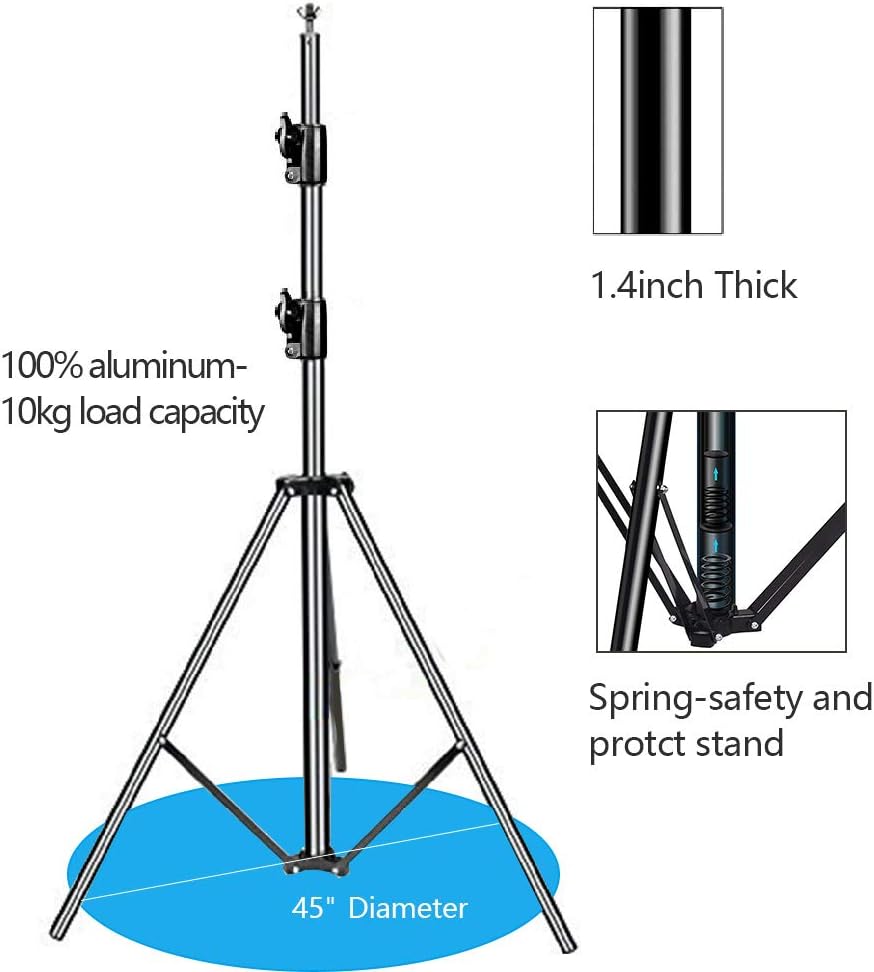12ft x 10ft Heavy Duty Adjustable Photography Backdrop Stand Kit with Carry Bag P63035
