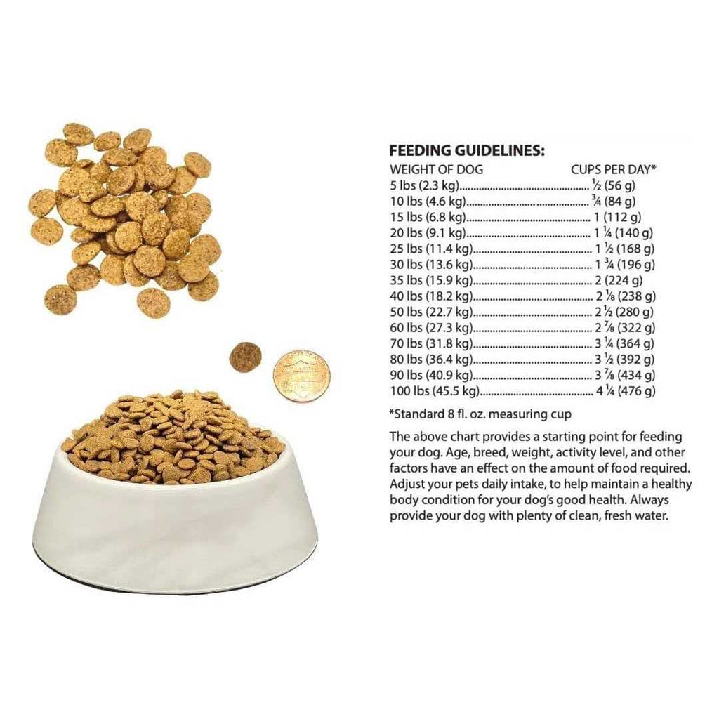 Natural Adult Dry Dog Food Chicken Meal and Brown Rice 6.6 lb Bag O709