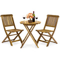 3-Piece Acacia Wood Folding Bistro Set Q807