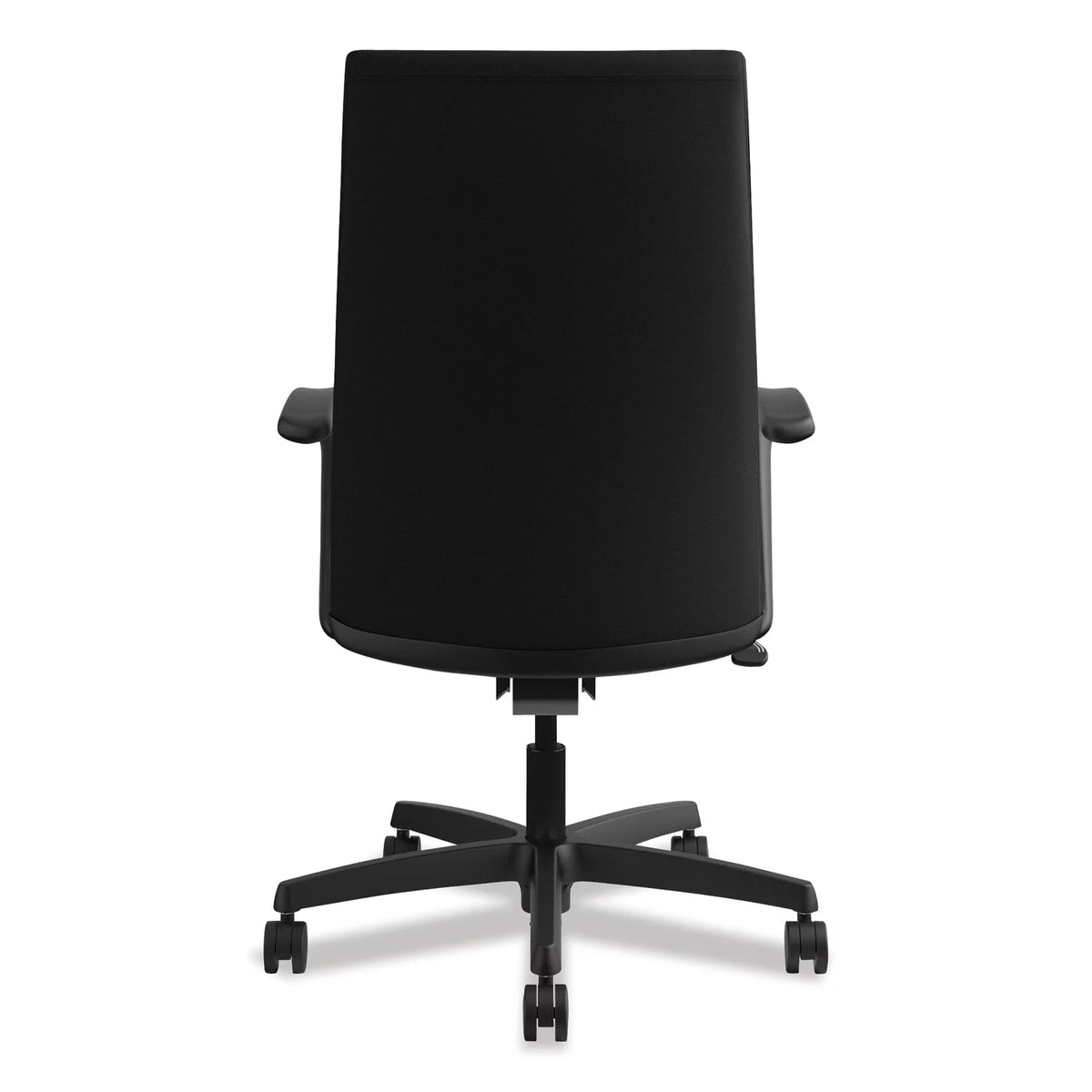 Black Mesh Back Stacking Chair with Casters W80376