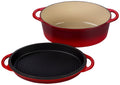 Cerise Oval Cast Iron Dutch Oven Z3593