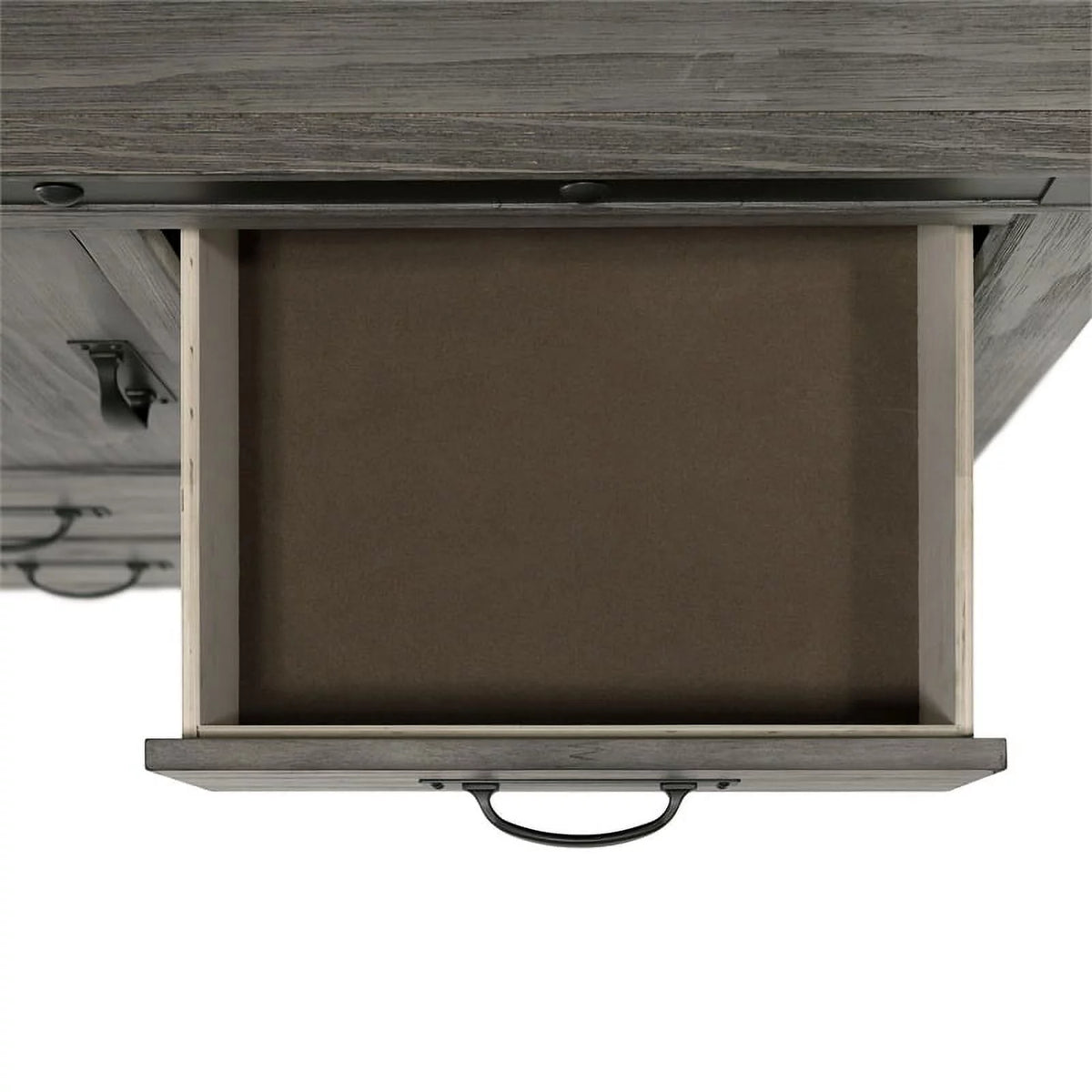 Gray Solid Wood 5-Drawer Chest V834303