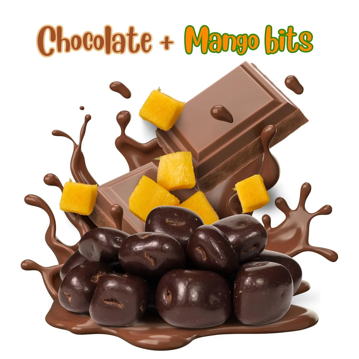 Dark Chocolate Covered Dried Mango 2 Lbs Bulk Bag U675567