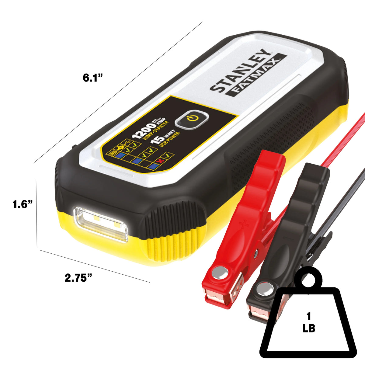 1200 Amp Lithium Jump Starter with USB Power Bank B7644