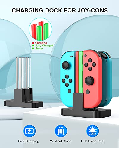 22 in 1 Switch Sports Accessories Kit with Charging Dock, Game Guns, Tennis Rackets, Golf Clubs, Wrist Bands & Leg Strap O87552