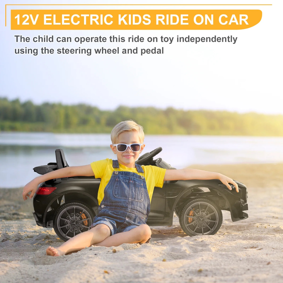 12V Electric Ride on Car with MP3 Bluetooth Red N3770