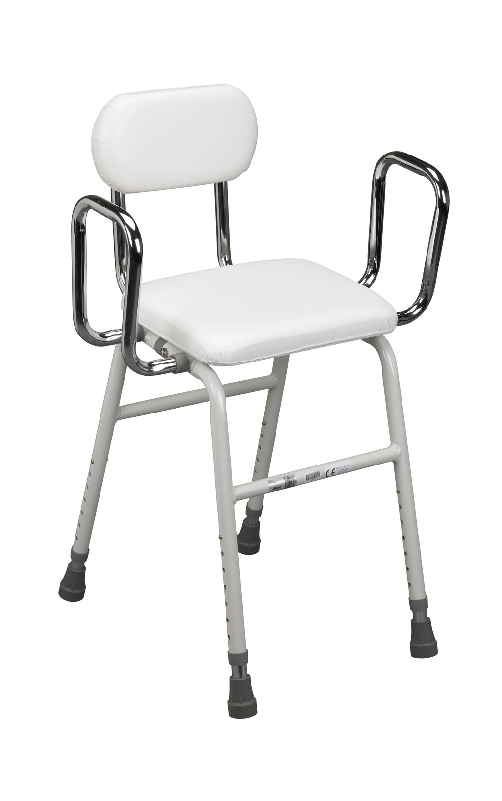 Kitchen Stool with Adjustable Arms and Padded Seat B2470