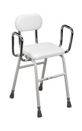 Kitchen Stool with Adjustable Arms and Padded Seat B2470