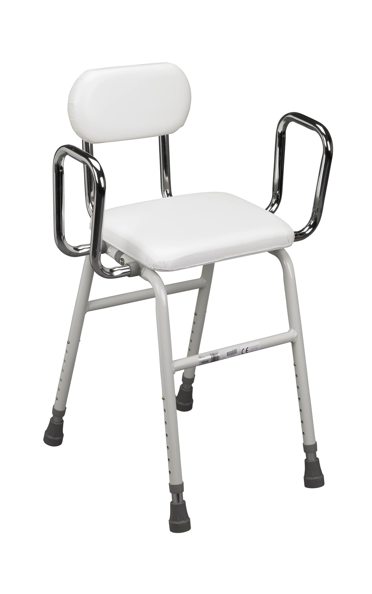 Kitchen Stool with Adjustable Arms and Padded Seat B2470