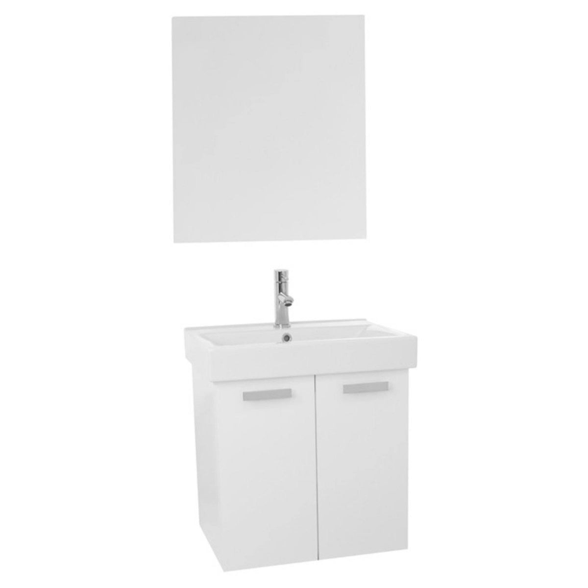 Glossy White Wall Mounted Vanity Set O277