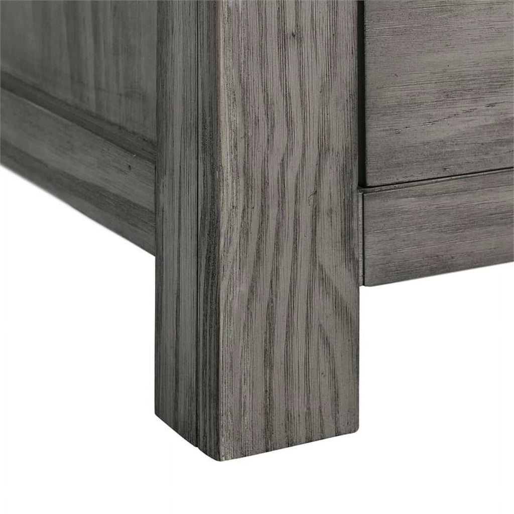Gray Solid Wood 5-Drawer Chest V834303