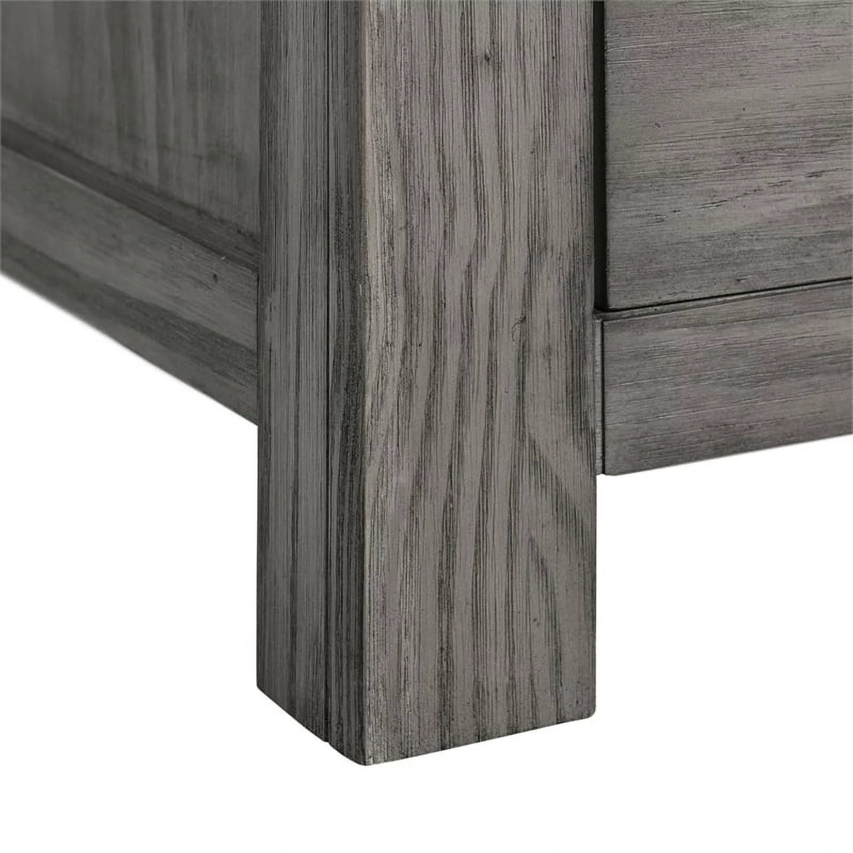 Gray Solid Wood 5-Drawer Chest V834303