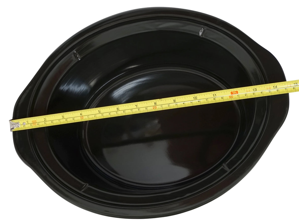 6 Qt Black Stoneware Slow Cooker R311