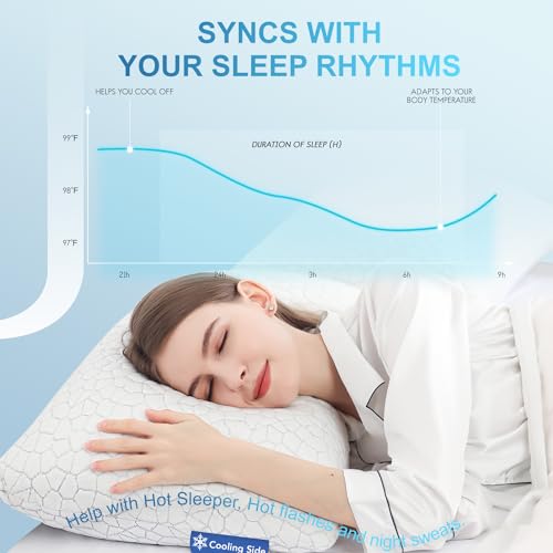 Shredded Memory Foam Cooling Pillows King Size 2 Pack O8209