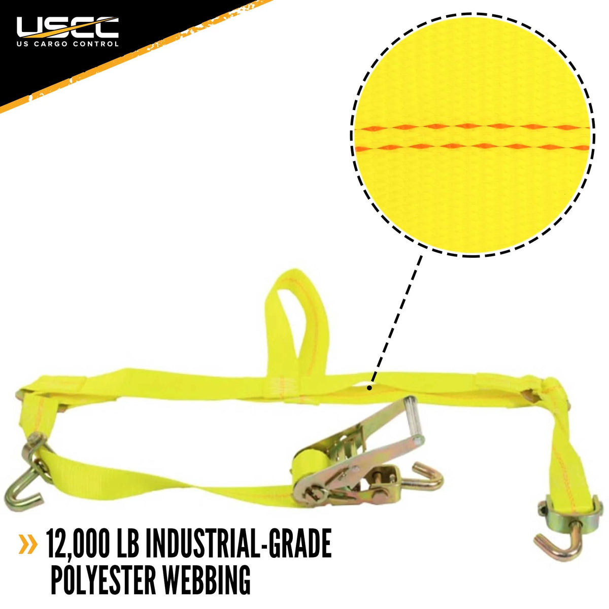 Car Carrier Tire Holder Basket Straps with Swivel Hooks & Ratchet D59334