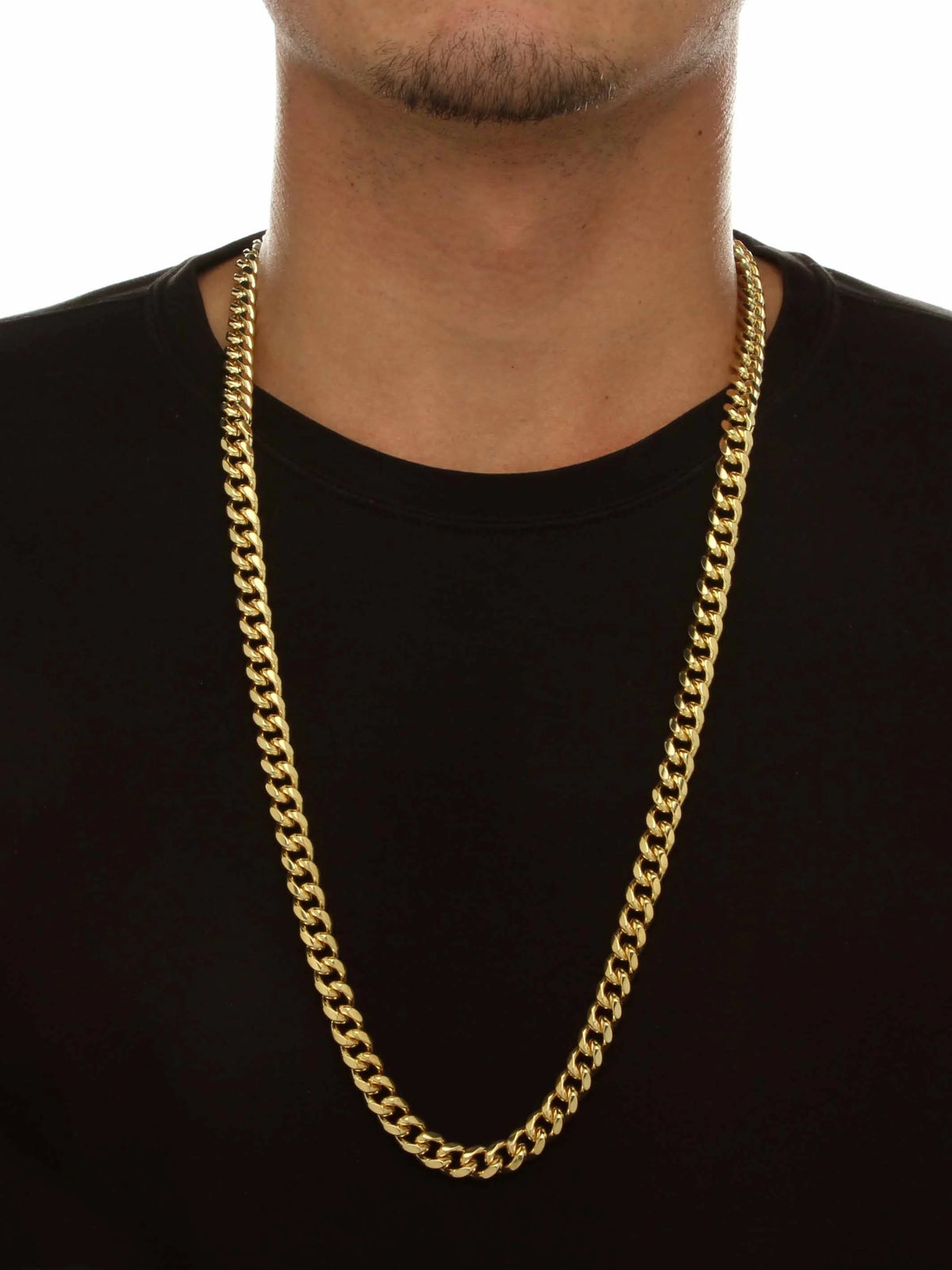 10.5 mm Curb-Link Bracelet and Chain Necklace 2-Piece Set D7837