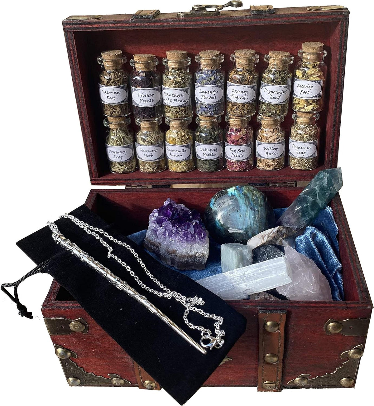 Wiccan Altar Supplies and Tools Crystal Herb Set K135