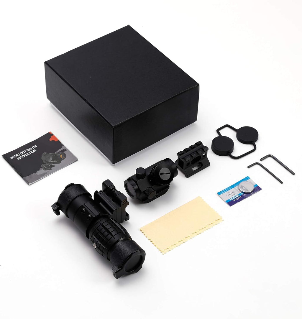 Tactical 3-4 MOA Red Dot Sight with 3X Magnifier Combo F351