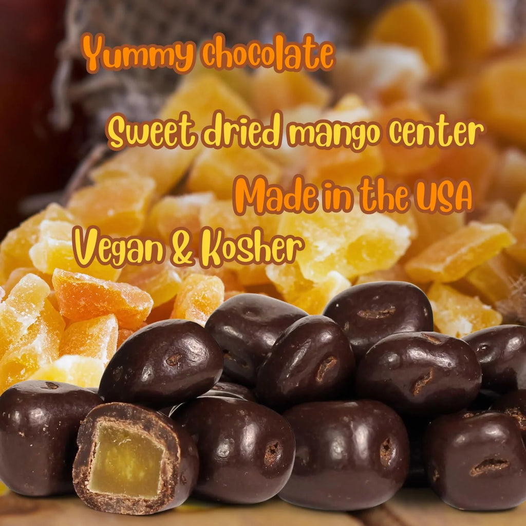 Dark Chocolate Covered Dried Mango 2 Lbs Bulk Bag U675567