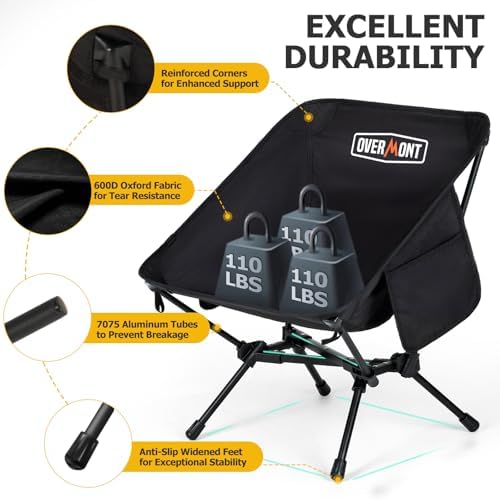 Ultralight Folding Camping Chair with Carry Bag W3715