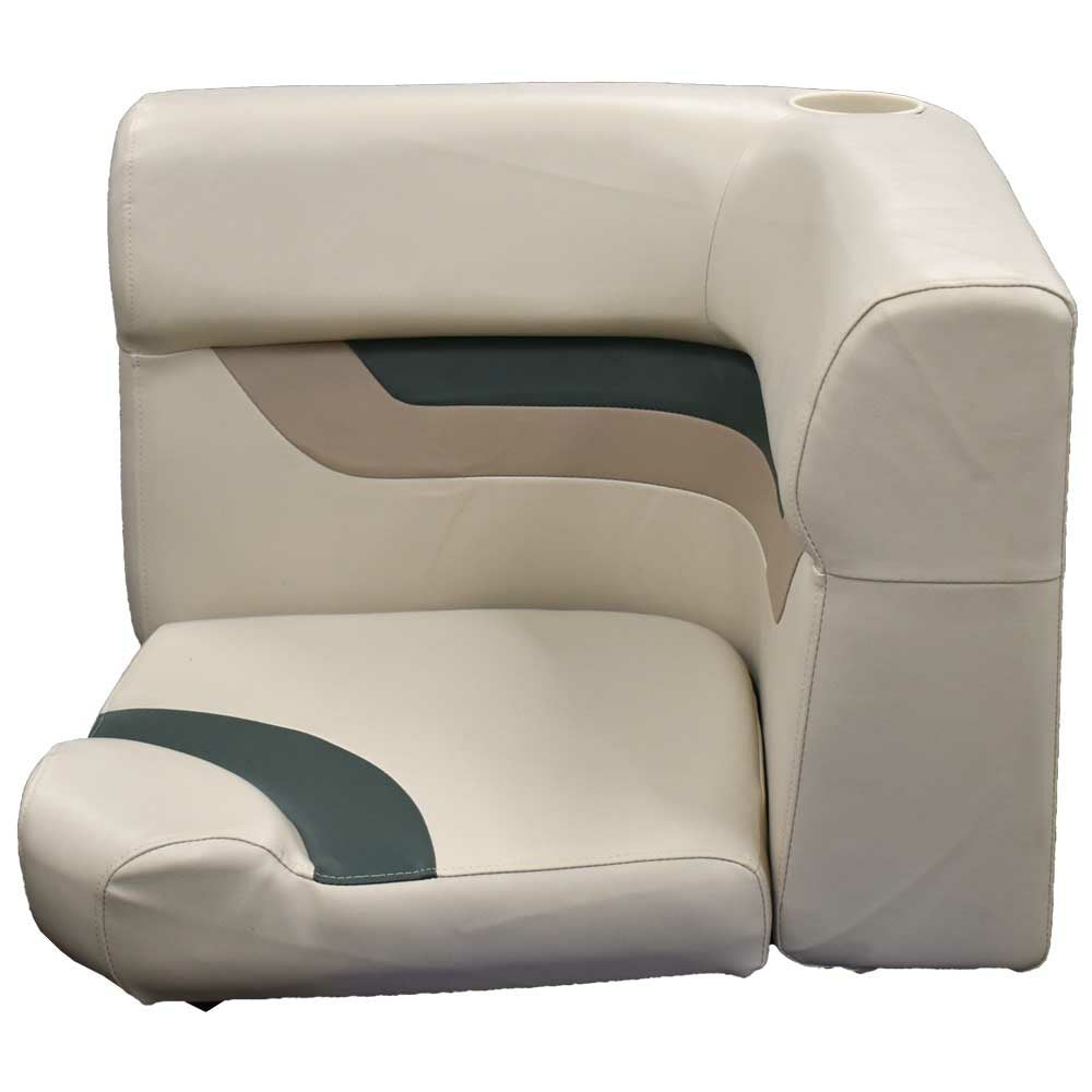 Gray Green Pontoon Boat Seat Corner Cushion E576